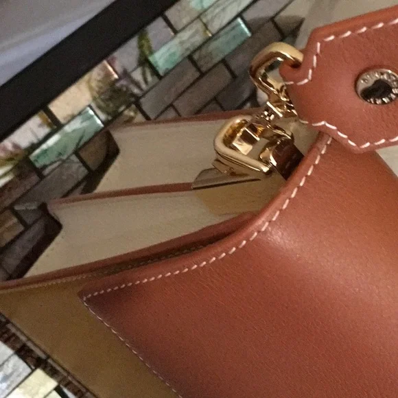 Strathberry Tricolor Crescent Colorblock Leather Shoulder Bag - Picture 4 of 16